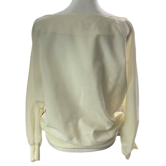 JAMBOREE NY Vintage Blouse Tiger Animal Batwing Sleeves Pullover Ivory 10 3-28 - Picture 14 of 14